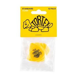 Dunlap Tortex Standard .73mm Guitar Pick Yellow, Pack of 12 New